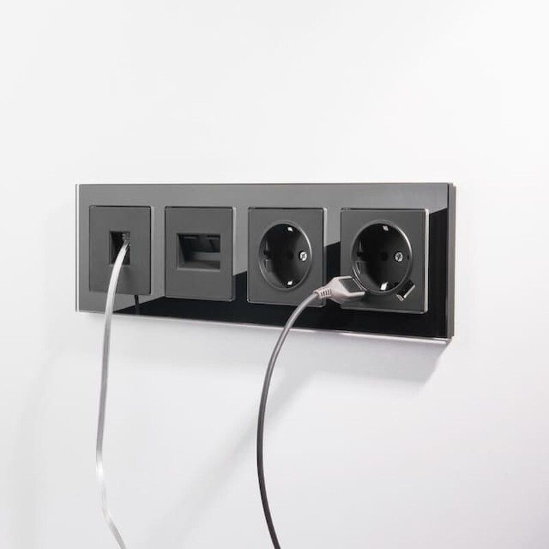 Розетка компьютерная RJ-45. Цвет Чёрный. Werkel (Веркель). Встраиваемые механизмы. W1181008 - a051606