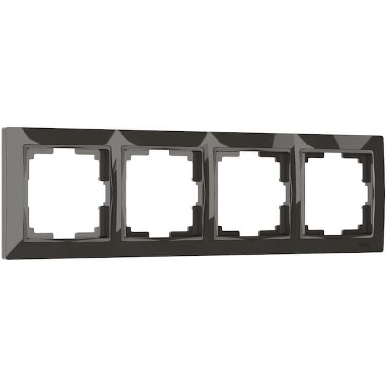Рамка на 4 поста. Цвет Серо - коричневый. Werkel(Веркель). Snabb basic. W0042007 / a051295