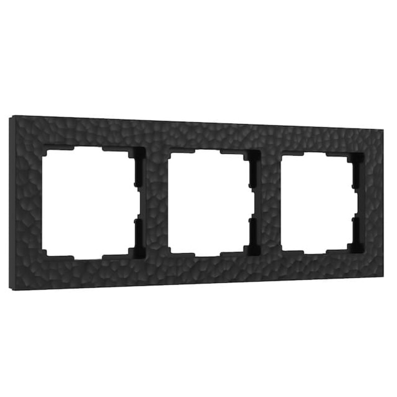 Рамка на 3 поста. Цвет Чёрный. Werkel(Веркель). Hammer. W0032408 / a052521